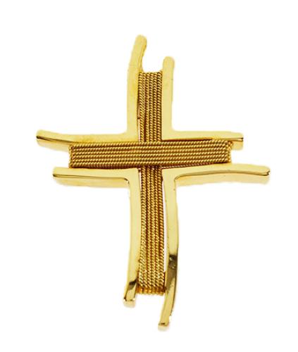 Σταυρός Βάπτισης 18Κ Κίτρινος Χρυσός Ανδρικός ST644