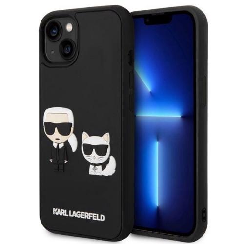 Karl Lagerfeld 3D Rubber Karl & Choupette θήκη για iPhone 14. Black