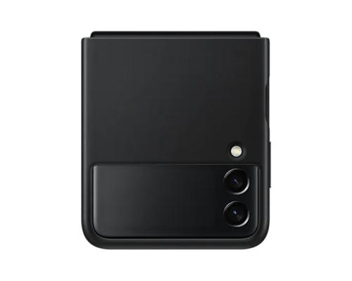 Samsung Leather Cover θήκη για Samsung Galaxy Z Flip 3. Black