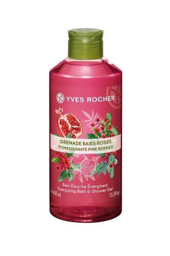 Yves Rocher Energizing Bath and Shower Gel Pomegranate Pink Berries 400 ml - 07212