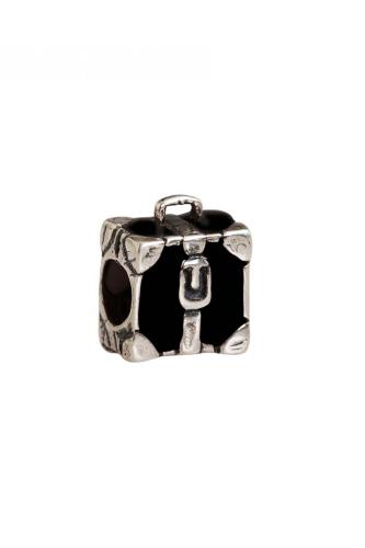 Tedora ασημένιο charm Black Suitcase - BELG092/5