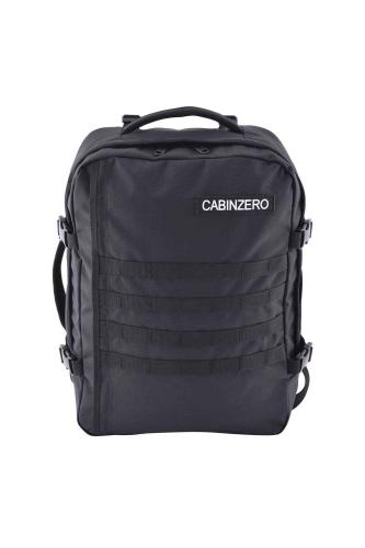 Cabin Zero unisex backpack μονόχρωμο με πλέγμα μπροστά και logo patch 