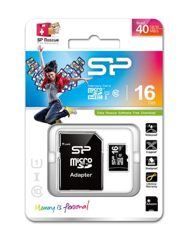 16GB MicroSD card Elite class 10 UHS1 w/SD Adaptοr 10U