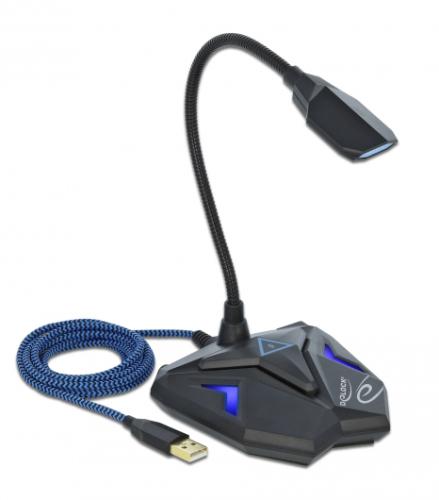 DELOCK Gaming μικρόφωνο 66330 omnidirectional με mute USB MICRO3