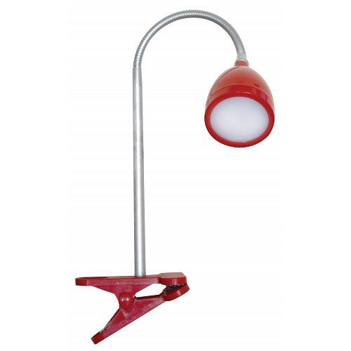 LED clip on desk lamp MACAU 4W/8LED 230V red 4000K Desonia[703RL0200015] 703RL0200015
