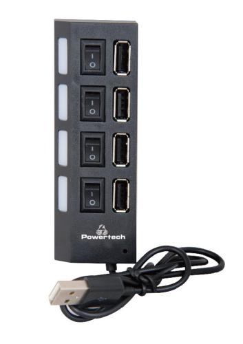 POWERTECH USB 2.0V HUB 4 Port με διακόπτη ON/OFF PT-112