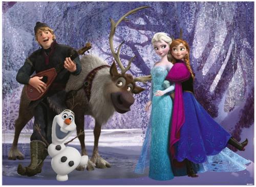Παζλ Frozen διπλής όψεως με τους πρωταγωνιστές της ταινίας ψυχρά και ανάποδα