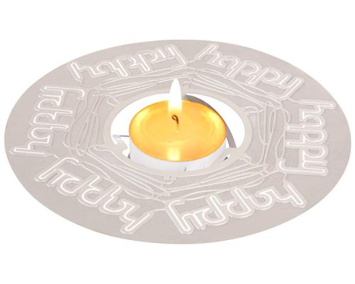Candle card happy happy από ανοξείδωτο ατσάλι - 140x5 χιλιοστά