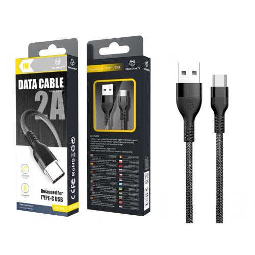 Fast charge Usb-Type Cable C 2A 1M Black