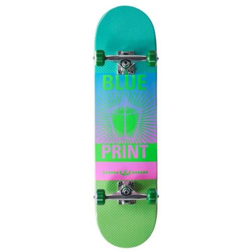 Skateboard Blueprint Pachinko Fade Green Complete Skateboard 8.0