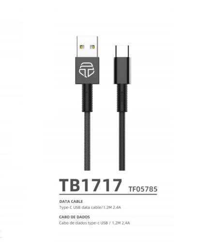 Type C Data Cable 1.2M Black 2.4A