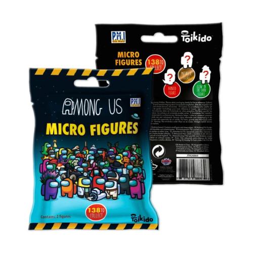 2 Μίνι Φιγούρες P.M.I Games: Among Us - Crewmates 2.5 cm σε Surprise Bag