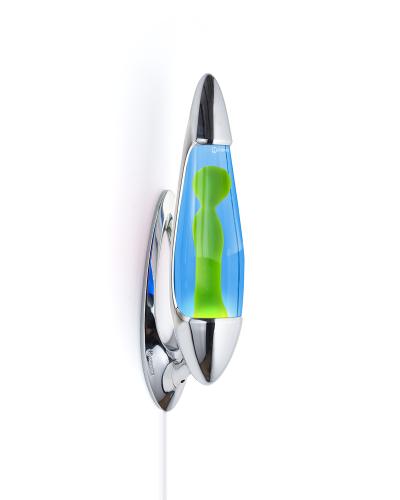 Mathmos - Neo Lava Lamp - Επιτοίχιο - Polished Silver - Blue/Green