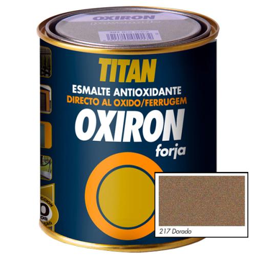 Χρώμα Αντισκωριακό Με Ρινίσματα Μετάλλου TITAN OXIRON FORJA DORADO 750ml