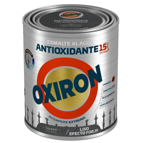 Χρώμα Αντισκωριακό Νερού TITAN OXIRON LISO EFFECTO FORJA AGUA GRIS ACERO 750ml