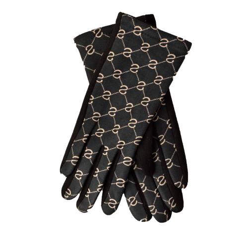 Γυναικεία γάντια με τύπωμα σχέδιο S Μαύρο 4749