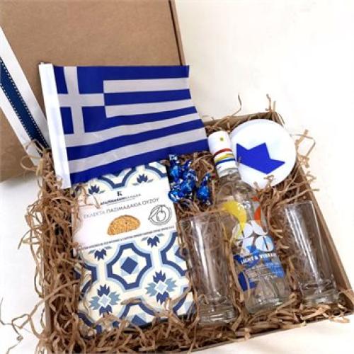 25η Μαρτίου: Ούζο από το Νησί | Ελληνικό Δώρο σε κουτί από ανακυκλωμένο χαρτί