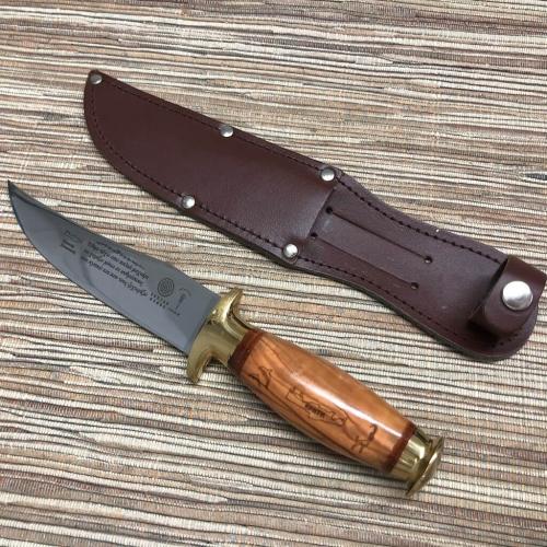 Cretan Knife Τraditional Dagger Olive Wood Bronze Handle 24cm