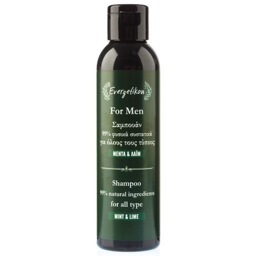 Natural shampoo for men with mint and lime Evergetikon
