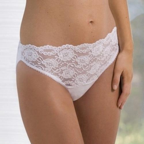 Carriwell Κιλότα από Ελαστική Δαντέλα Lace Stretch Panties Λευκή Small