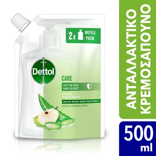 Dettol Ανταλλακτικό Αντιβακτηριδιακό Υγρό Κρεμοσάπουνο σε Σακουλάκι Aloe Vera 500ml