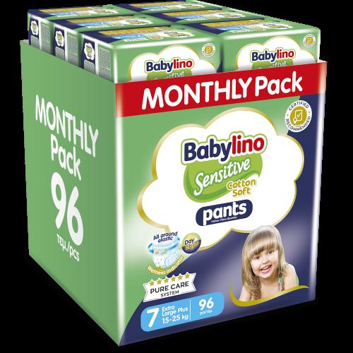Πάνες Babylino Pants Cotton Soft No7 Monthly Pack 96τμχ (15-25Kg)