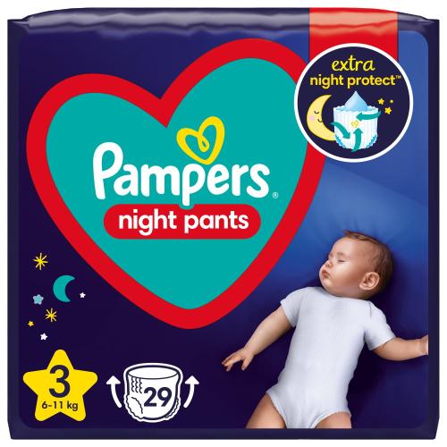 Πάνες Βρακάκι Pampers Night Pants Νο 3 (6-11kg), 29τμχ