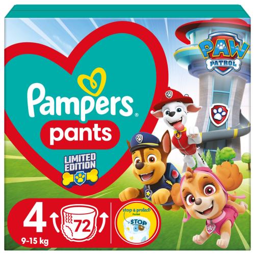 Πάνες Βρακάκι Pampers Pants Paw Patrol Limited Edition Νο4 (9-15kg) 72τμχ