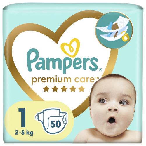Πάνες Pampers Premium Care Νο 1 Value Pack 50τμχ (2-5kg)