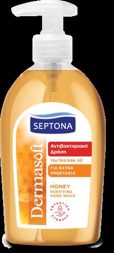 Septona Υγρό Κρεμοσάπουνο με Μέλι 600ml με Αντιβακτηριακή Δράση