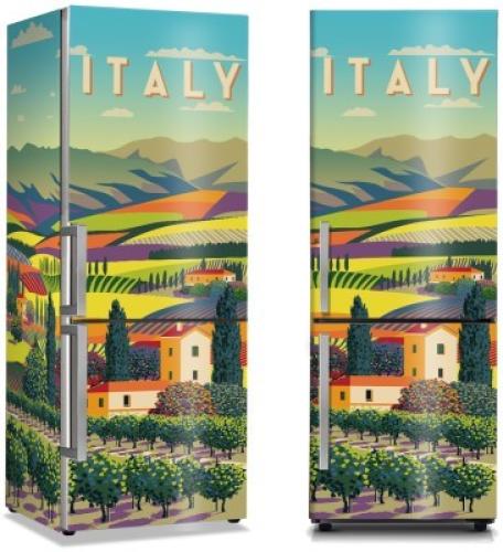 Χωριό της Ιταλίας, Πόλεις - Ταξίδια, Αυτοκόλλητα ψυγείου, 50 x 85 εκ.