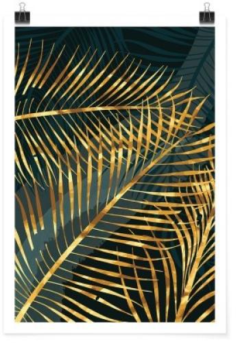 Χρυσά φύλλα καλαθέας, Line Art, Πόστερ, 20 x 30 εκ.