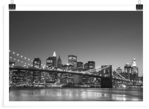Γκρι φόντο Νέα Υόρκη, Πόλεις - Ταξίδια, Πόστερ, 30 x 20 εκ.