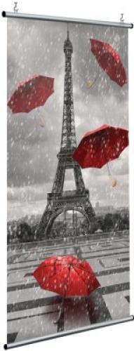 Κόκκινες ομπρέλες στο Παρίσι, Πόλεις, Διαχωριστικά Panel, 120 x 250 εκ.