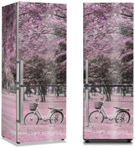 Ποδήλατο κάτω από τα ροζ φύση, Φύση, Αυτοκόλλητα ψυγείου, 50 x 85 εκ.