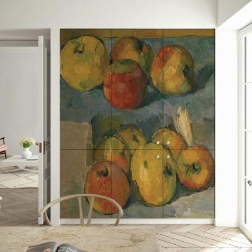 Apples, Cezanne Paul, Διάσημοι ζωγράφοι, 100 x 100 εκ.