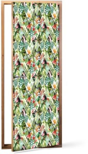 Φλοραλ μοτίβο, Μοτίβα, Αυτοκόλλητα πόρτας, 60 x 170 εκ.