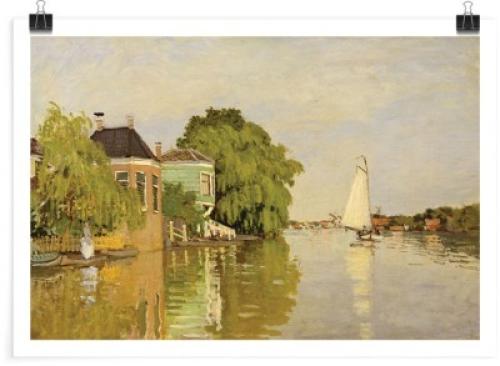 Houses on the Achterzaan, Claude Monet, Διάσημοι ζωγράφοι, 30 x 20 εκ.
