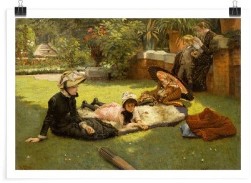 In Full Sunlight in Tissots garden, London, James Tissot, Διάσημοι ζωγράφοι, 30 x 20 εκ.