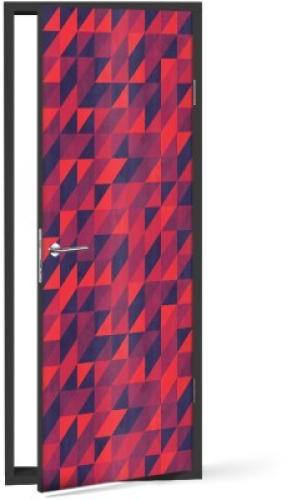 Μαύρα και κόκκινα τρίγωνα, Μοτίβα, Αυτοκόλλητα πόρτας, 60 x 170 εκ.