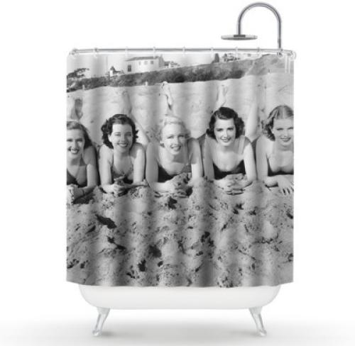 Κορίτσια στην άμμο, Διάφορα, Κουρτίνες μπάνιου, 150 x 180 εκ.