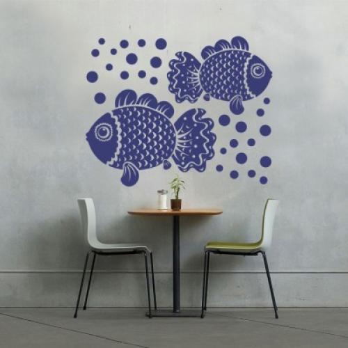 Ψάρια, Ζώα, Αυτοκόλλητα τοίχου, 80 x 153 εκ.