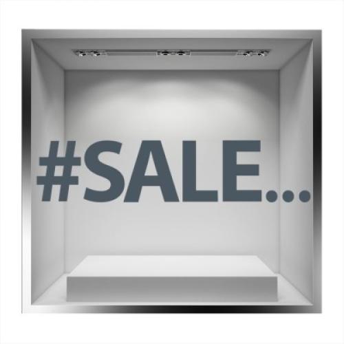 #SALE, Εκπτωτικά, Αυτοκόλλητα βιτρίνας, 120 x 26 εκ.