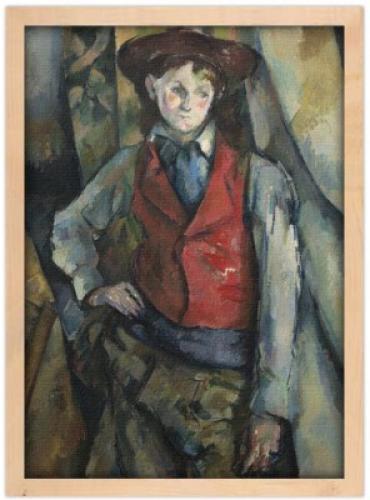 Boy in a Red Waistcoat, Cezanne Paul, Διάσημοι ζωγράφοι, 20 x 30 εκ.