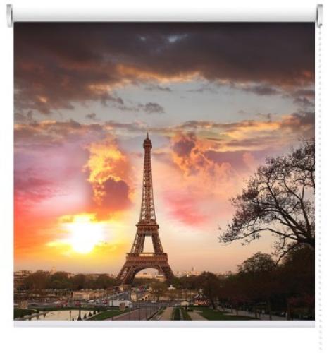 Ηλιοβασίλεμα Παρίσι, Πόλεις - Ταξίδια, Ρολοκουρτίνες, 110 x 106 εκ.