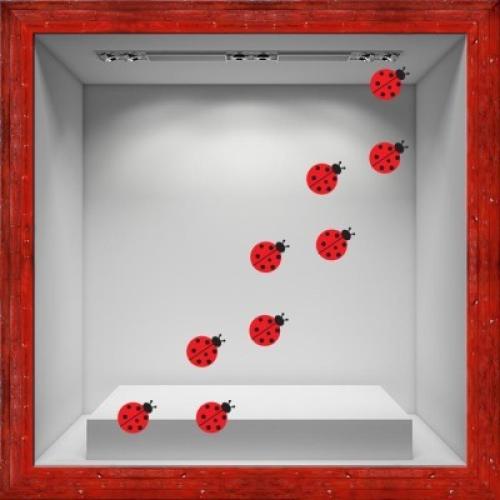 Κόκκινες Πασχαλίτσες, Πασχαλινά, Αυτοκόλλητα βιτρίνας, 103 x 11 εκ.