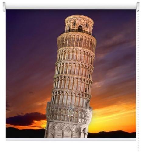 Ο κεκλιμένος πύργος της Πίζας, Πόλεις - Ταξίδια, Ρολοκουρτίνες, 110 x 102 εκ.