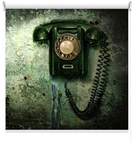 Παλιό τηλέφωνο, Vintage, Ρολοκουρτίνες, 110 x 83 εκ.