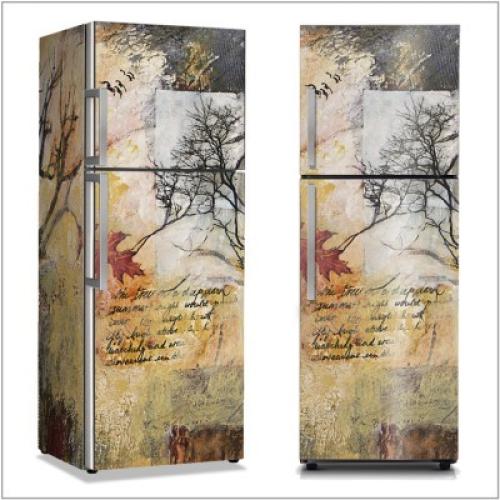 Αφηρημένη ζωγραφική με δέντρα, Ζωγραφική, Αυτοκόλλητα ψυγείου, 50 x 85 εκ.