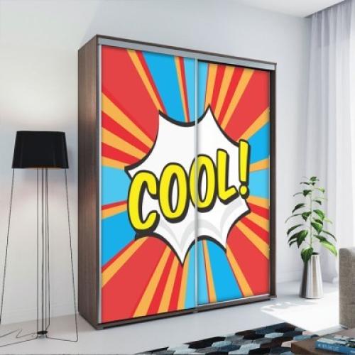 Cool!, Κόμικς, Αυτοκόλλητα ντουλάπας, 100 x 100 εκ.
